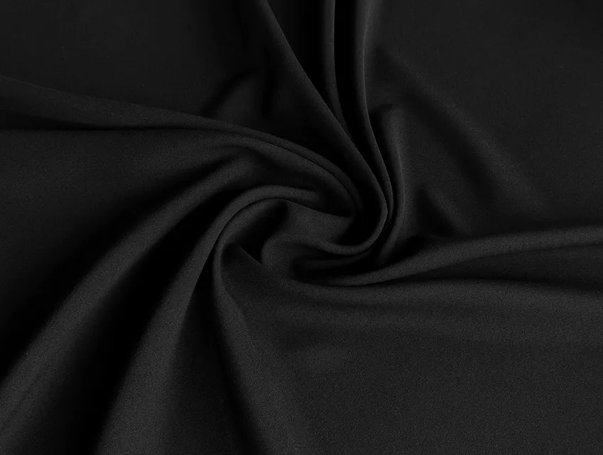 Стрейч шифон, черный - фото 1 - интернет-магазин tkani-atlas.com.ua