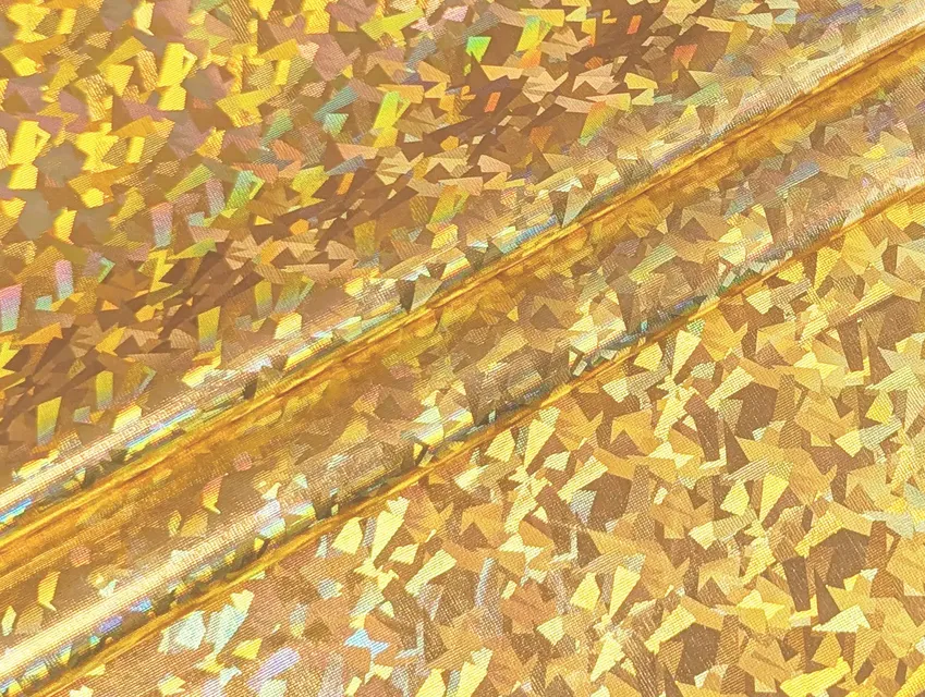 Трикотаж масло нарядне голограма райдужна, золото на бежевому - фото 1 - інтернет-магазин tkani-atlas.com.ua
