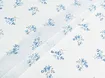 Батист крапка букет, біло-блакитний - інтернет-магазин tkani-atlas.com.ua