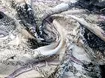 Атлас-шифон ремешки, сиреневый на сером (отрез 2 м) - интернет-магазин tkani-atlas.com.ua
