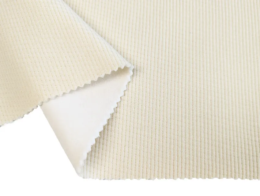 Трикотаж Венский на вельбо, кремовый (отрез 1 м) - фото 1 - интернет-магазин tkani-atlas.com.ua