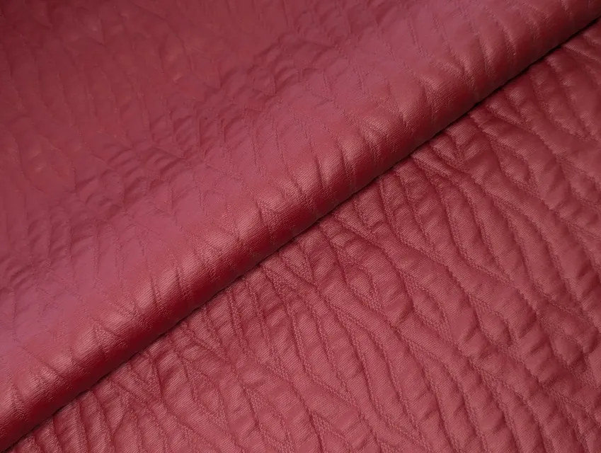 Жаккард шкіра косичка, червоний (відріз 2,9 м) - фото 1 - інтернет-магазин tkani-atlas.com.ua