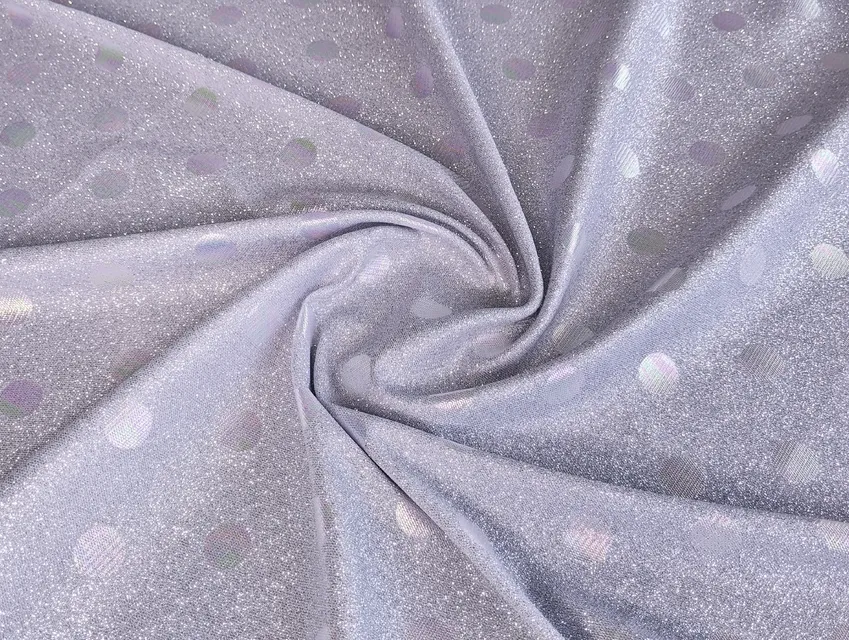 Диско фойл горох 10 мм, запорошений ліловий (відріз 1,7 м) - фото 1 - інтернет-магазин tkani-atlas.com.ua