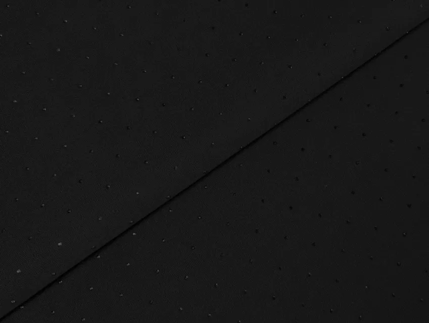 Біанка зі стразами, чорний на чорному (відріз 2 м) - фото 1 - інтернет-магазин tkani-atlas.com.ua
