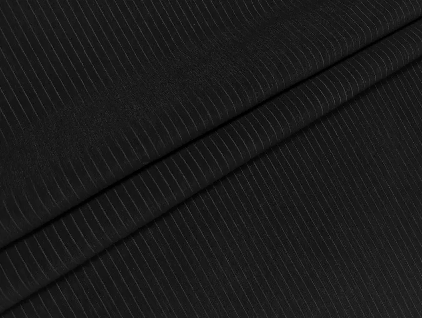 Беби силк полоска 5 мм, черный (отрез 1,7 м) - фото 1 - интернет-магазин tkani-atlas.com.ua