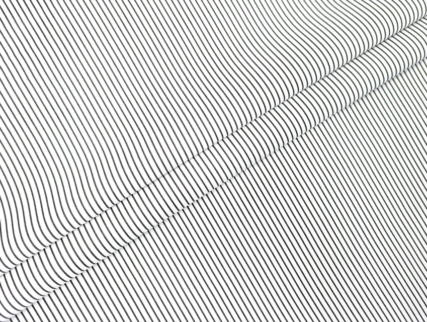 Поликоттон рубашечный полоска 4 мм, черный с белым - фото 1 - интернет-магазин tkani-atlas.com.ua