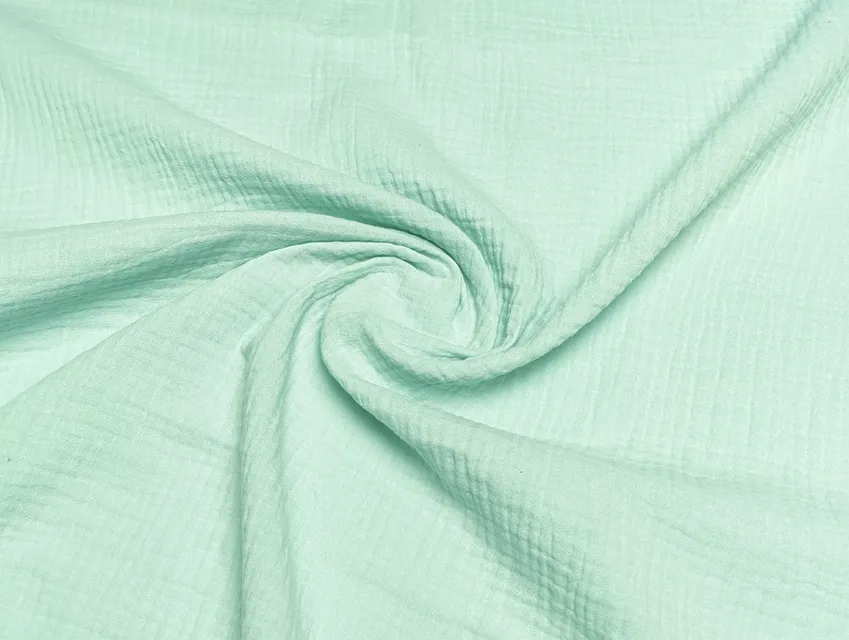 Муслин двухслойный, бледно-оливковый - фото 1 - интернет-магазин tkani-atlas.com.ua