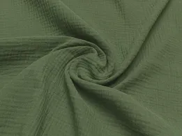 Муслін двошаровий, хакі - інтернет-магазин tkani-atlas.com.ua