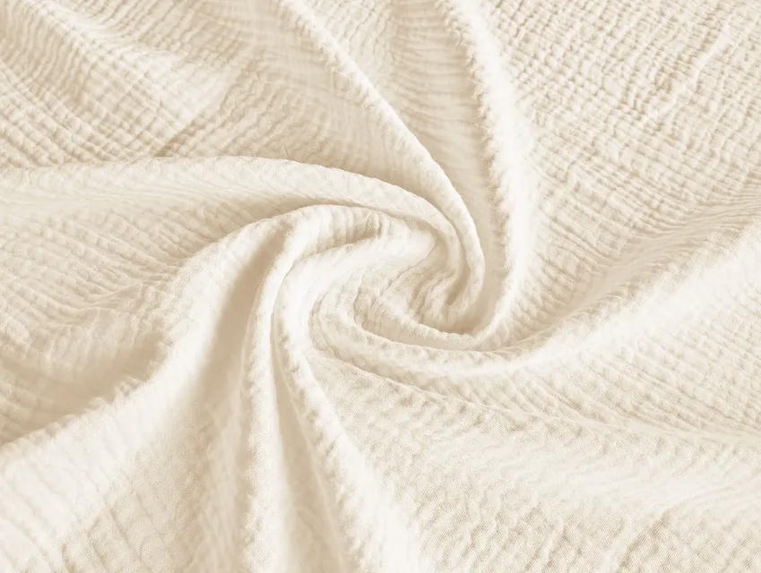 Муслин двухслойный, кремовый - фото 1 - интернет-магазин tkani-atlas.com.ua