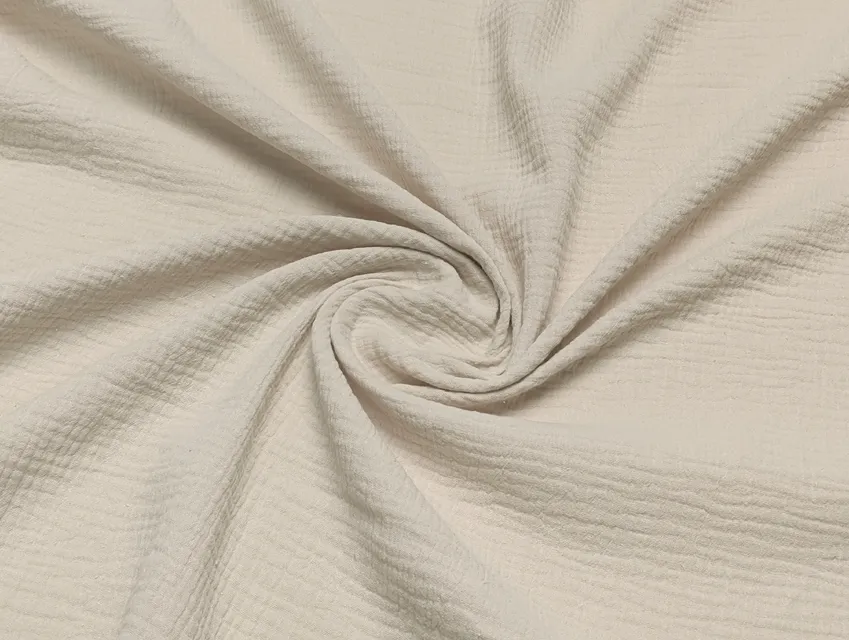 Муслин двухслойный, бежевый - фото 1 - интернет-магазин tkani-atlas.com.ua