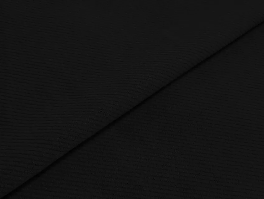 Кашемір трикотажний діагональна смужка 3 мм, чорний (відріз 1,7 м) - фото 1 - інтернет-магазин tkani-atlas.com.ua