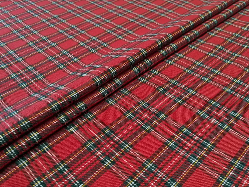 Костюмная шотландка 50 мм, красный - фото 1 - интернет-магазин tkani-atlas.com.ua