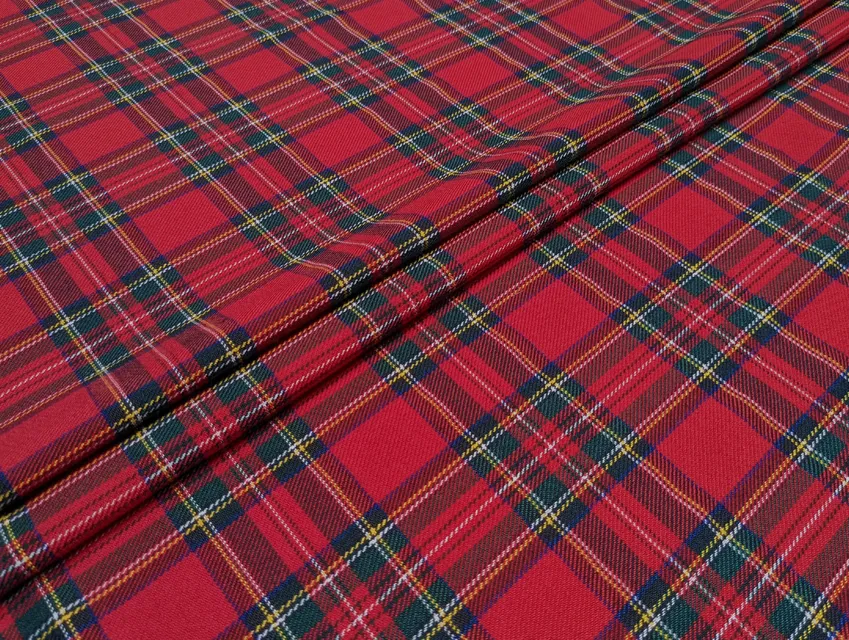 Костюмна шотландка, червоний - фото 1 - інтернет-магазин tkani-atlas.com.ua