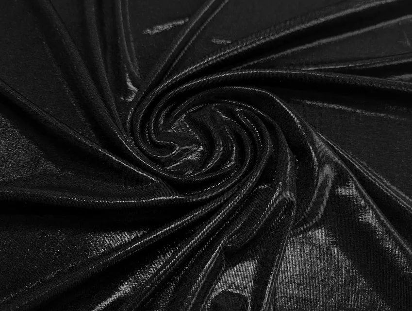 Трикотаж ликра зеркальный, черный на черном - фото 1 - интернет-магазин tkani-atlas.com.ua