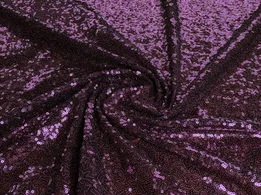 Пайетка на сетке, баклажан (отрез 1,2 м) - интернет-магазин tkani-atlas.com.ua