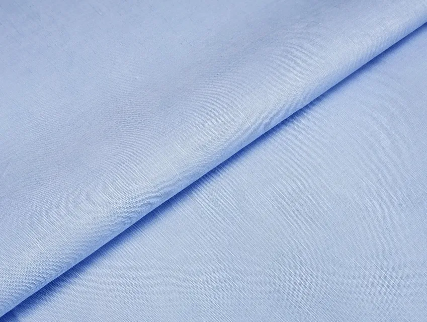 Лен коттон рубашечный, небесно-голубой - фото 1 - интернет-магазин tkani-atlas.com.ua