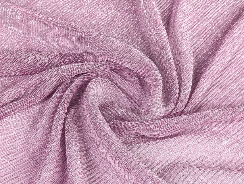Сетка гофре с люрексом, розовый - фото 1 - интернет-магазин tkani-atlas.com.ua