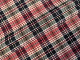 Костюмный тиар клетка 90 мм, бордовый с черным (отрез 1,3 м) - интернет-магазин tkani-atlas.com.ua