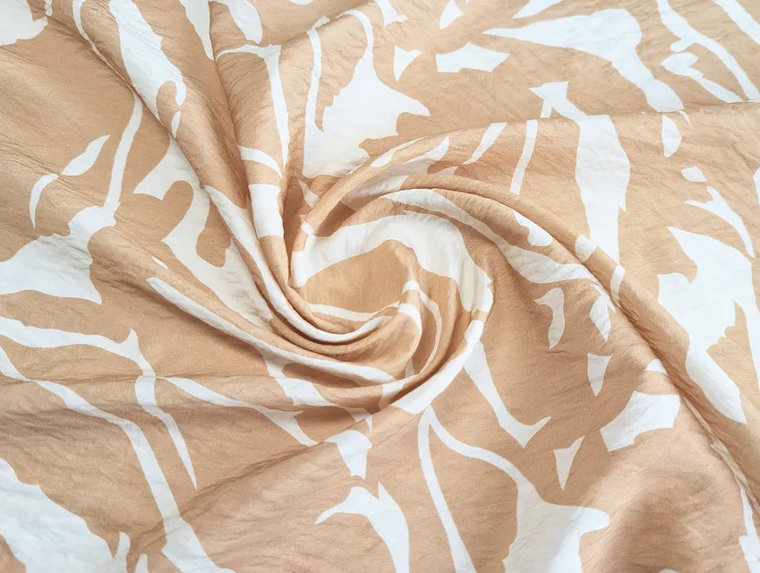 Віскоза шовк Бохо абстракція, бежевий на кремовому - фото 1 - інтернет-магазин tkani-atlas.com.ua