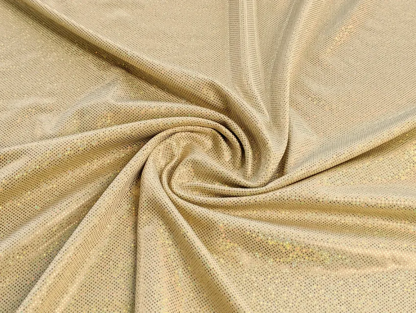 Трикотаж масло нарядне лазер, золото (відріз 1,4 м) - фото 1 - інтернет-магазин tkani-atlas.com.ua