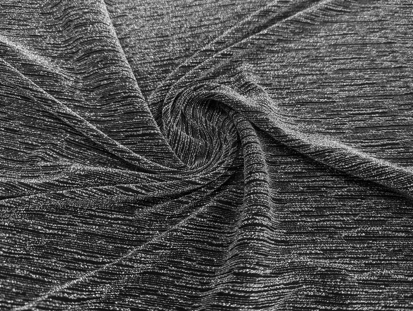 Трикотаж люрекс, серебро на черном (отрез 1 м) - фото 1 - интернет-магазин tkani-atlas.com.ua