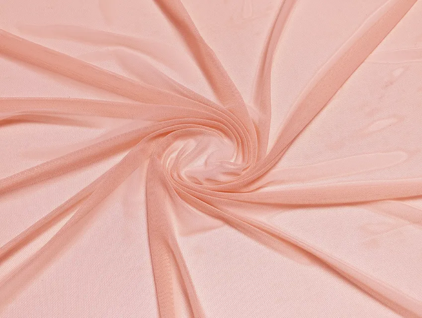 Сетка стрейч, персиковый (отрез 3 м) - фото 1 - интернет-магазин tkani-atlas.com.ua
