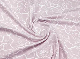 Штапель Бельмондо квіткові силуети, ліловий - інтернет-магазин tkani-atlas.com.ua