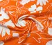 Віскоза шовк Бохо великі квіти, яскравий помаранчевий - фото 1 - інтернет-магазин tkani-atlas.com.ua