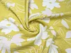 Вискоза шелк Бохо крупные цветы, горчично-зеленый - интернет-магазин tkani-atlas.com.ua