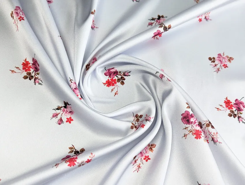 Шелк Армани букетики, серая вода - фото 1 - интернет-магазин tkani-atlas.com.ua