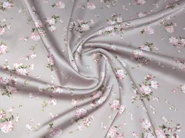 Шелк Армани цветочная мечта, серо-бежевый - интернет-магазин tkani-atlas.com.ua