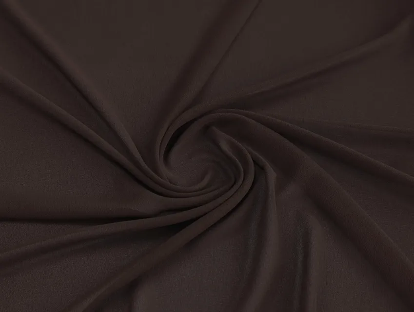 Креп шифон, шоколадный - фото 1 - интернет-магазин tkani-atlas.com.ua