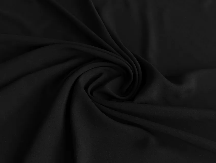 Штапель щільний, чорний (відріз 1,6 м) - фото 1 - інтернет-магазин tkani-atlas.com.ua