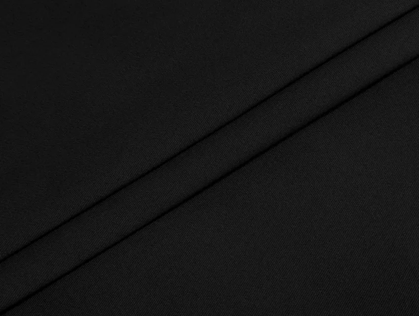 Котон твіл щільний, чорний (відріз 1,6 м) - фото 1 - інтернет-магазин tkani-atlas.com.ua