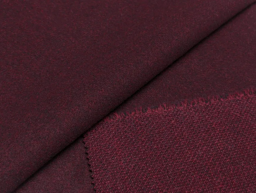 Кашемир меланж, бордо (отрез 2,3 м) - фото 1 - интернет-магазин tkani-atlas.com.ua