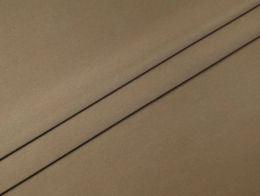 Поликоттон тренч на трикотаже, коричневый (отрез 1,9 м) - фото 1 - интернет-магазин tkani-atlas.com.ua