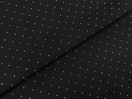 Біанка зі стразами, срібло на чорному - інтернет-магазин tkani-atlas.com.ua