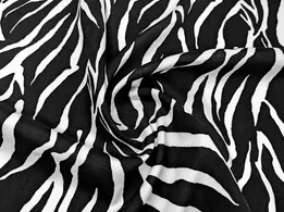 Штапель шелковистый уценка (брак), черный на молочном - интернет-магазин tkani-atlas.com.ua