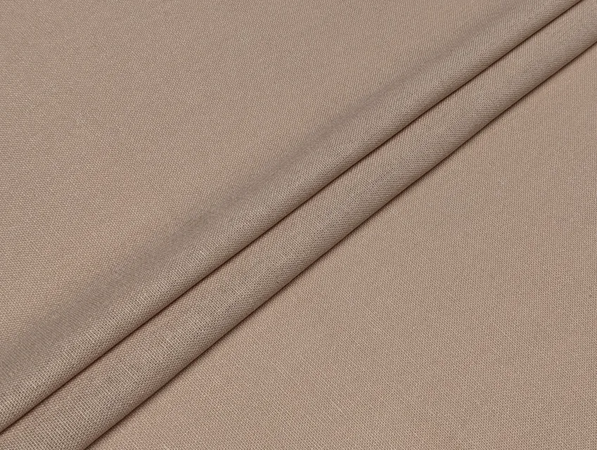 Лен стрейч с вискозой, темный бежевый - фото 1 - интернет-магазин tkani-atlas.com.ua