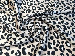 Шелк Армани гепард, черный на бежевом - интернет-магазин tkani-atlas.com.ua