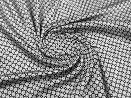 Шовк Армані геометрична мозаїка, чорний з сірим - інтернет-магазин tkani-atlas.com.ua