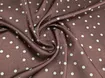 Шовк Армані горошки 4 мм, коричневий з молочним - інтернет-магазин tkani-atlas.com.ua