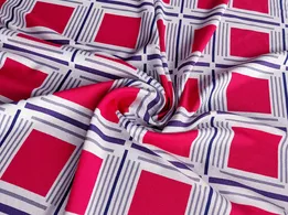 Штапель геометрическая сетка, красный (отрез 0,8 м) - интернет-магазин tkani-atlas.com.ua