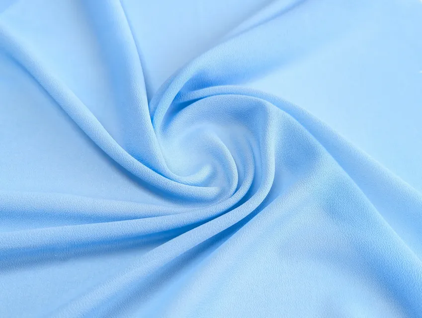 Креп шифон, блакитний (відріз 1,3 м) - фото 1 - інтернет-магазин tkani-atlas.com.ua