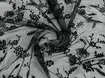Сетка с флоком цветущая ветка, черный (отрез 0,5 м) - интернет-магазин tkani-atlas.com.ua