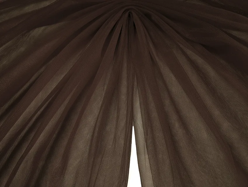 Евросетка (фатин мягкий), шоколадный (отрез 2,7 м) - фото 1 - интернет-магазин tkani-atlas.com.ua