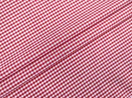 Коттон рубашечный клеточка 4 мм, красный - интернет-магазин tkani-atlas.com.ua