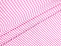 Коттон рубашечный клеточка 4 мм, розовый - интернет-магазин tkani-atlas.com.ua