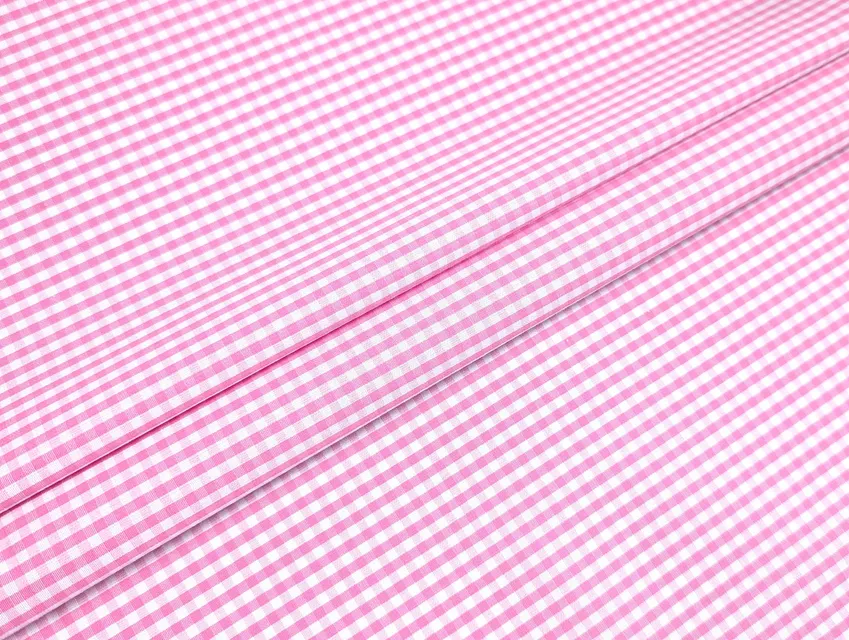 Котон сорочковий клітинка 4 мм, рожевий - фото 1 - інтернет-магазин tkani-atlas.com.ua