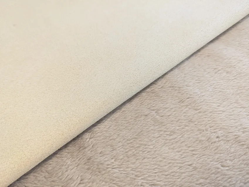 Замша на вельбо двухсторонняя, кремовый (отрез 2 м) - фото 1 - интернет-магазин tkani-atlas.com.ua
